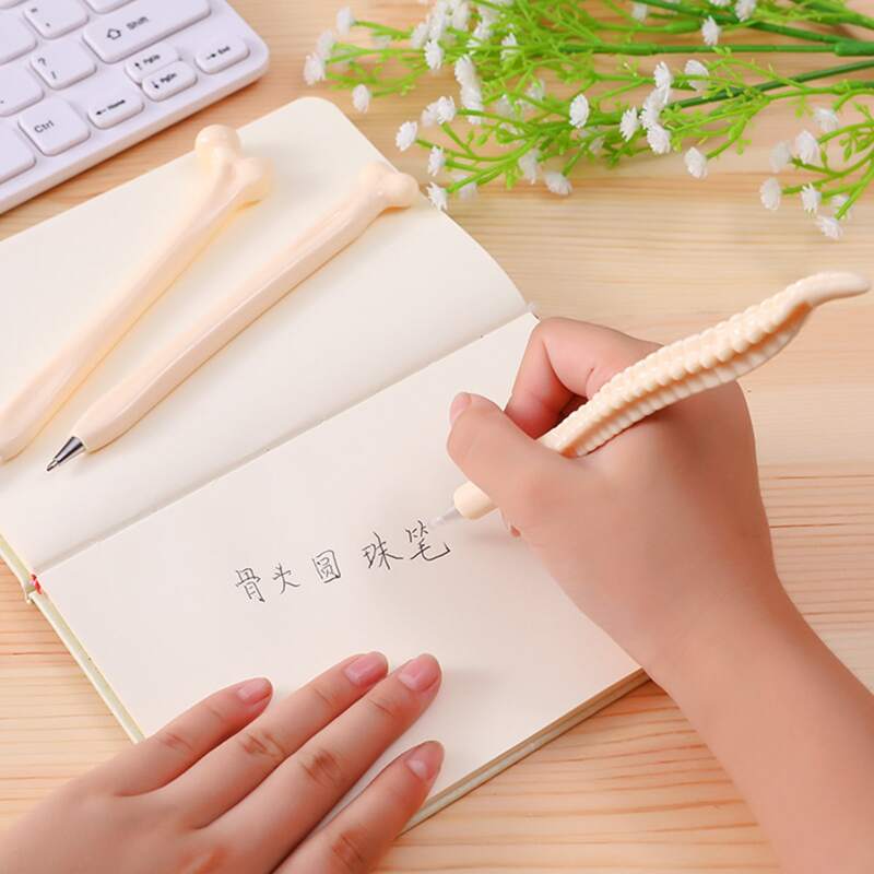 

5pcs Bone Shaped Gel Pen, Apricot