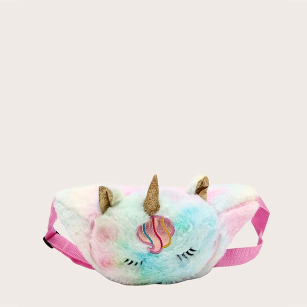 

Girls Unicorn Design Fluffy Fanny Pack, Blue
