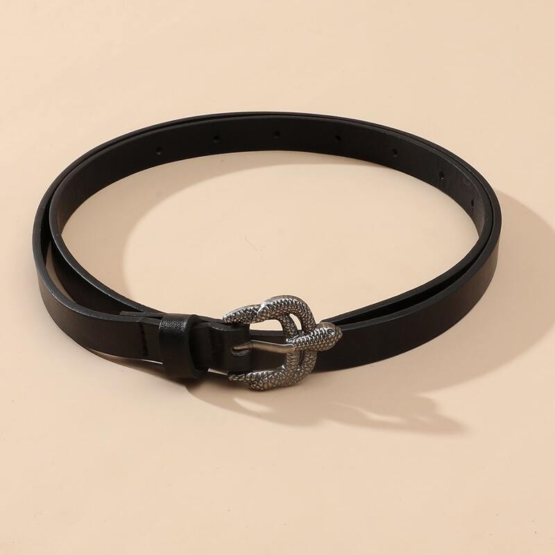 

Snake Design Buckle Belt, Black