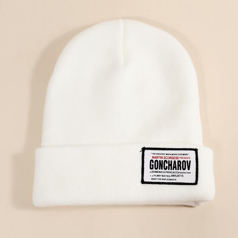 

Letter Graphic Beanie, White
