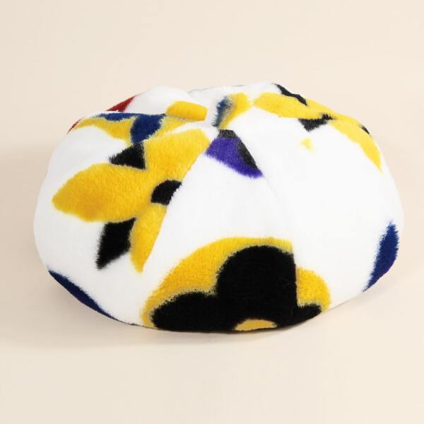 

Color Block Beret, Multicolor