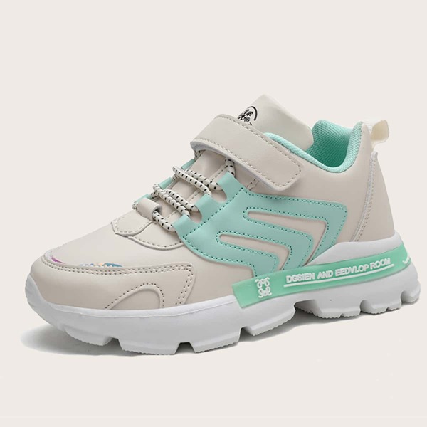 

Boys Letter Graphic Velcro Strap Sneakers, Beige