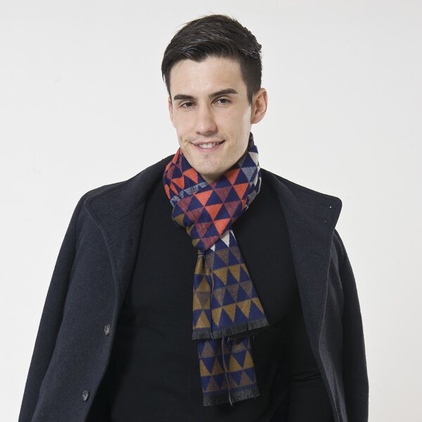 

Men Geo Print Scarf, Multicolor