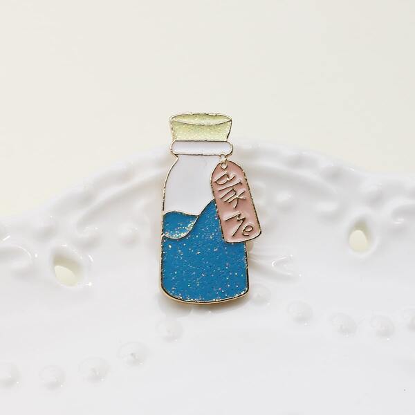 

Bottle Design Brooch, Multicolor
