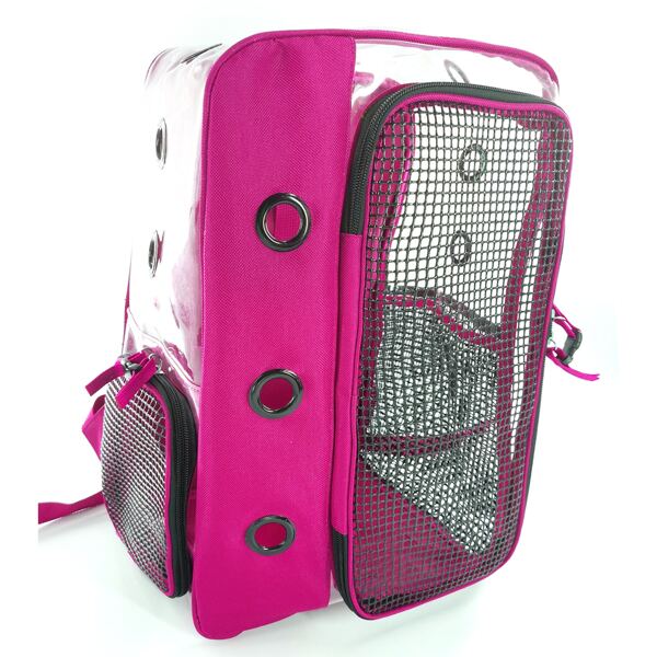 

1pc Cat Outdoor Breathable Carrier Bag, Hot pink
