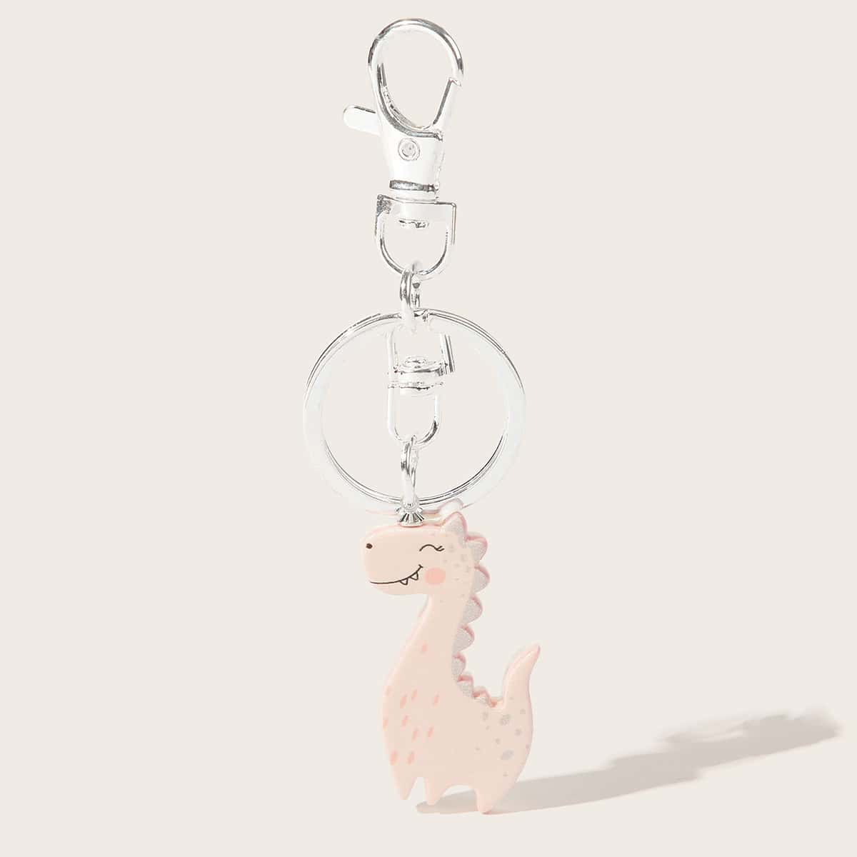 

Cartoon Dinosaur Bag Charm, Beige