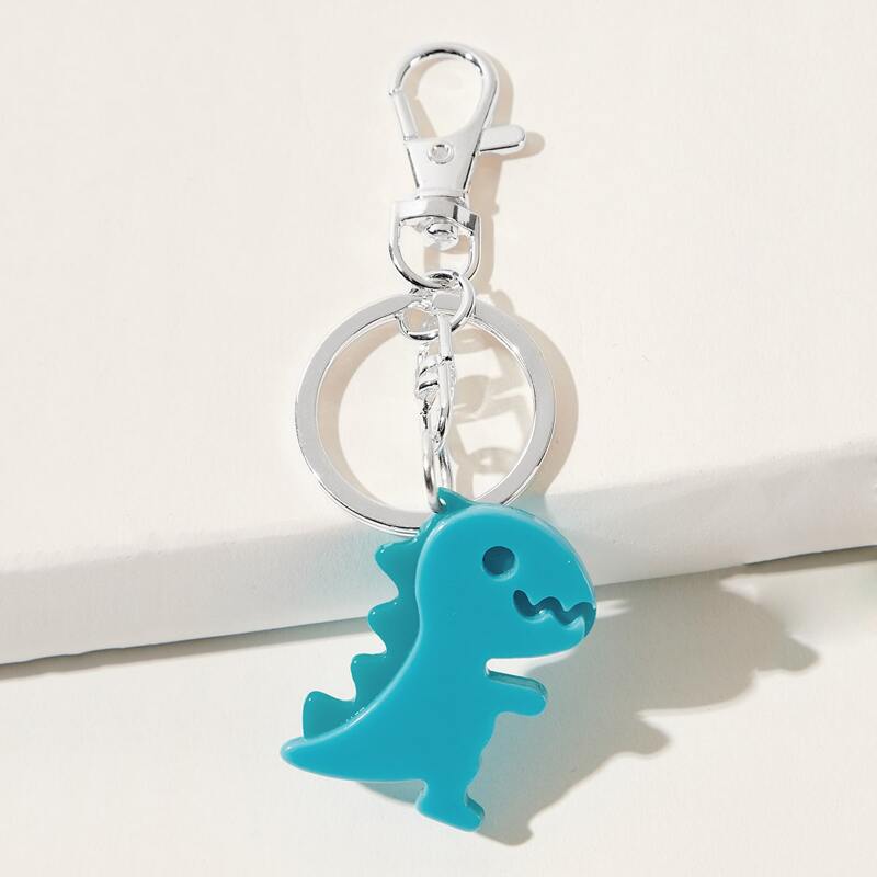 

Cartoon Dinosaur Bag Charm, Blue