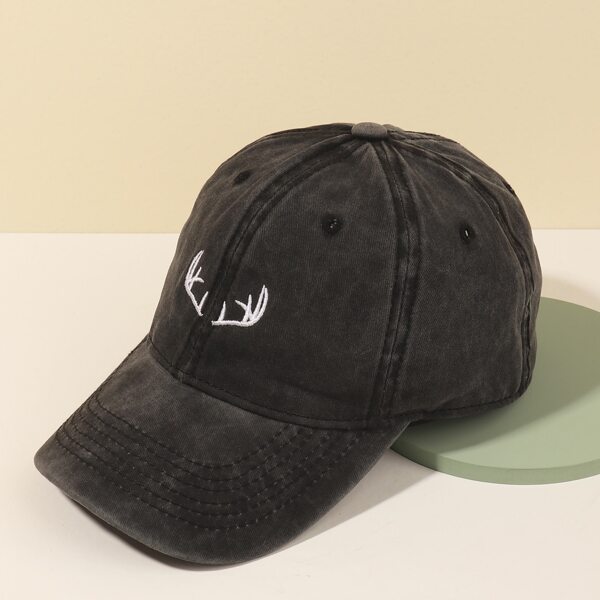 

Men Embroidery Detail Baseball Cap, Grey