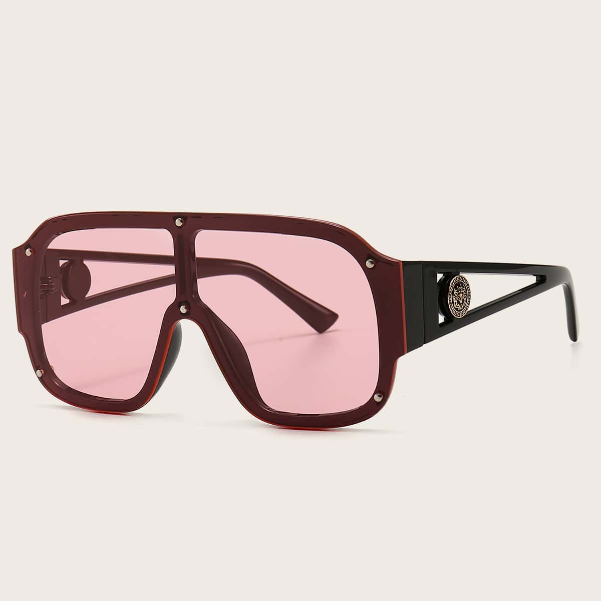 

Tinted Lens Shield Sunglasses, Red