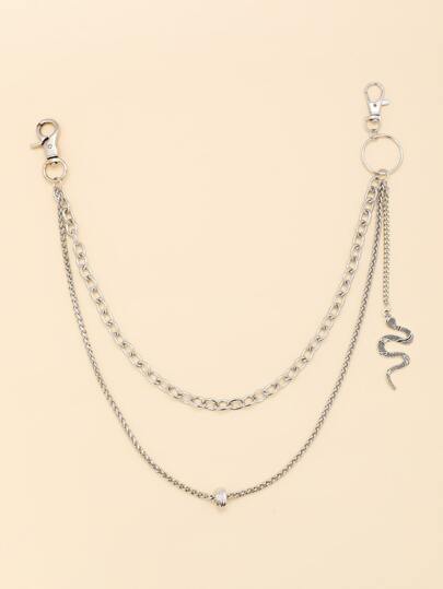 Хэллоуин многослойная цепочка для брюк с декором змеевика