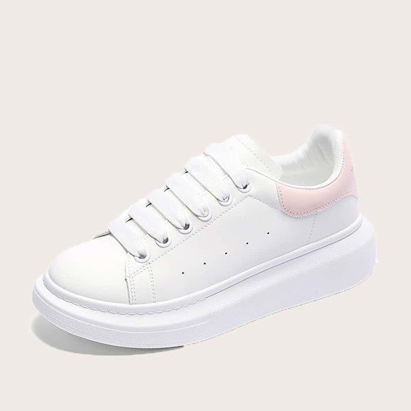 

Lace-up Front Wide Fit Skate Shoes, White