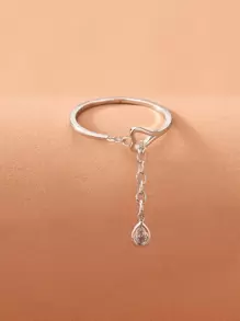 Nhẫn trang trí trái tim - Bạc - Xem 1