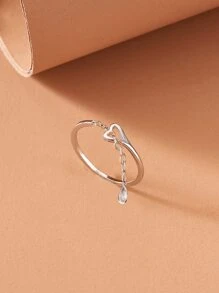 Nhẫn trang trí trái tim - Bạc - Xem 4
