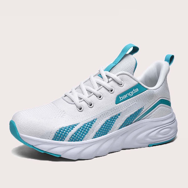 

Men Lace Up Front Knit Sneakers, White