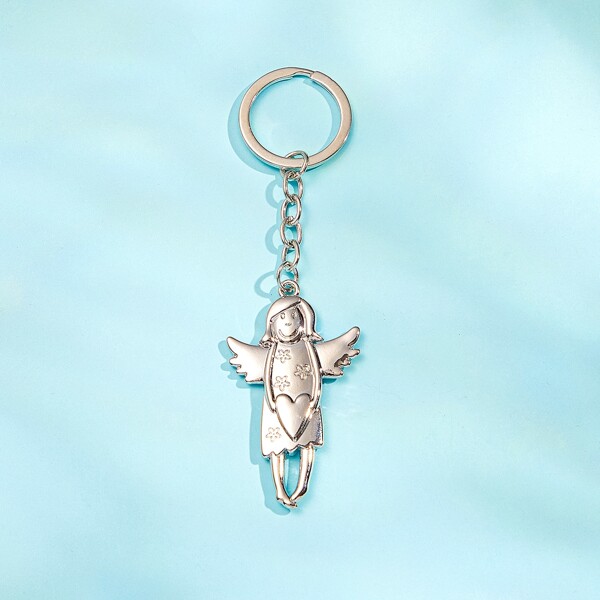 

1pc Metal Keychain, Silver