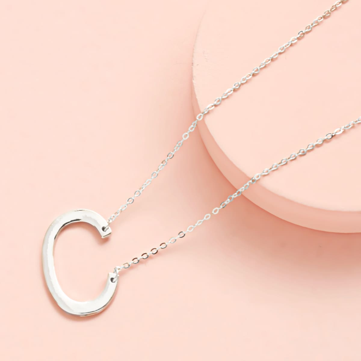 

Letter Charm Necklace, Silver