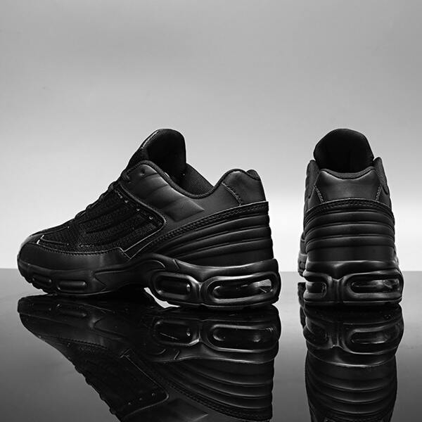 

Men Lace-up Front Chunky Sneakers, Black