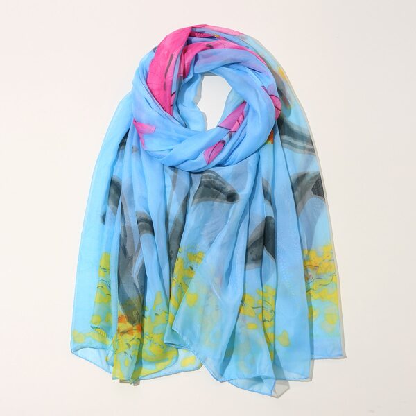 

Flower Pattern Scarf, Multicolor