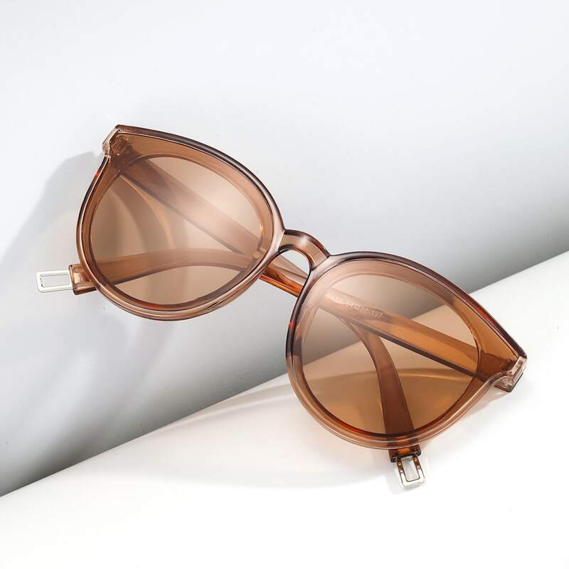 

Guys Minimalist Acrylic Frame Sunglasses, Brown