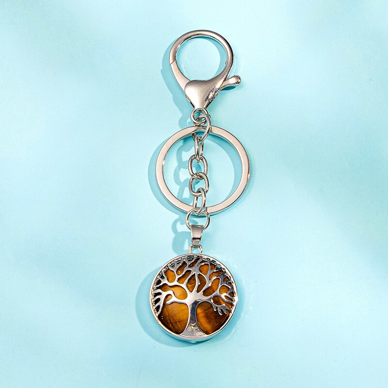 

Tree Pendant Keychain, Brown