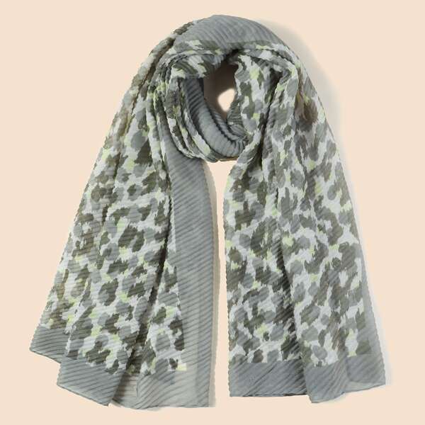 

Simple Pleated Scarf, Multicolor