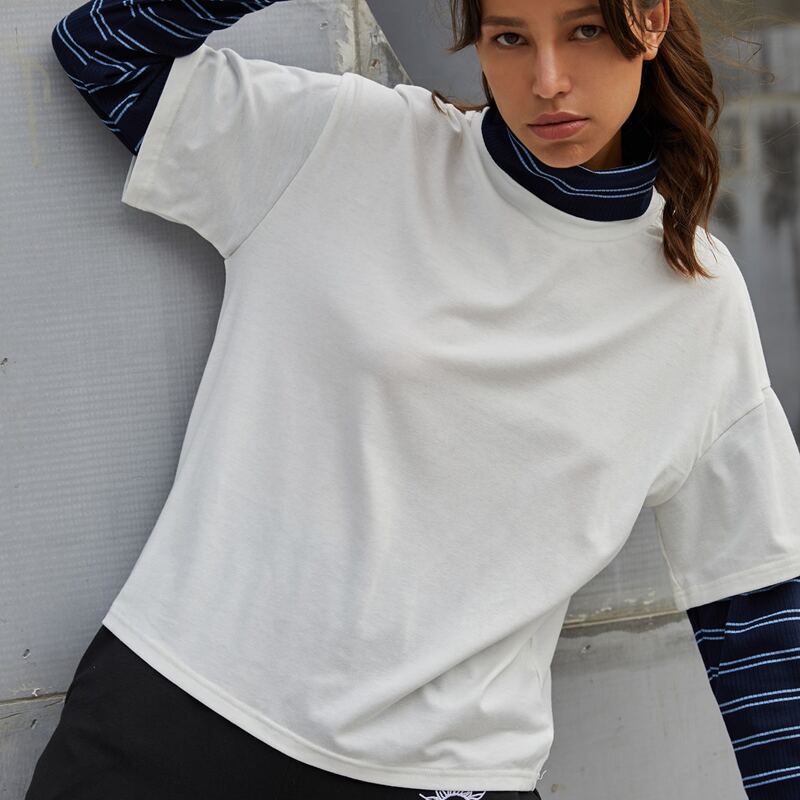 

2 In 1 Striped Tee, White