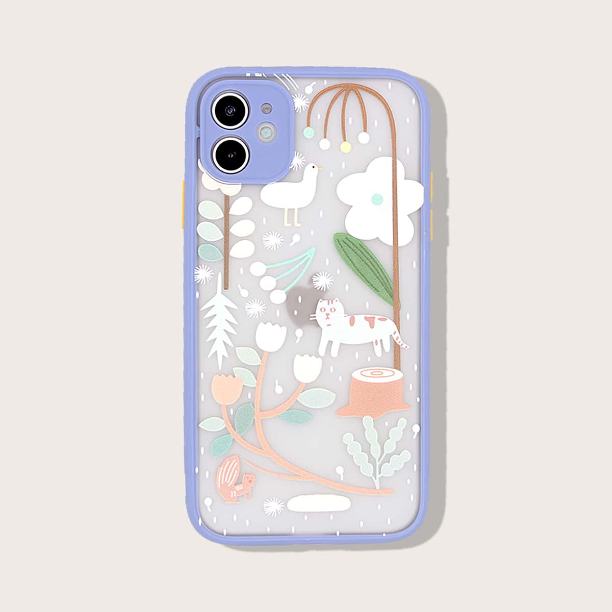 

Contrast Frame Cartoon Graphic iPhone Case, Multicolor