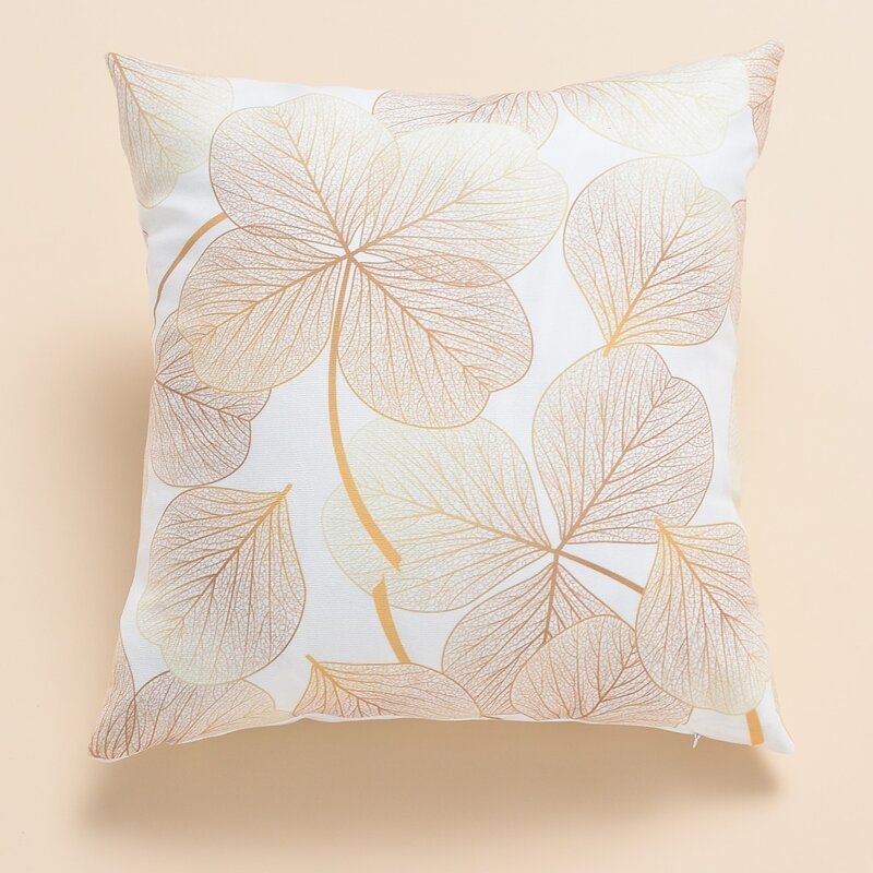 

Leaf Pattern Cushion Cover Without Filler, Multicolor