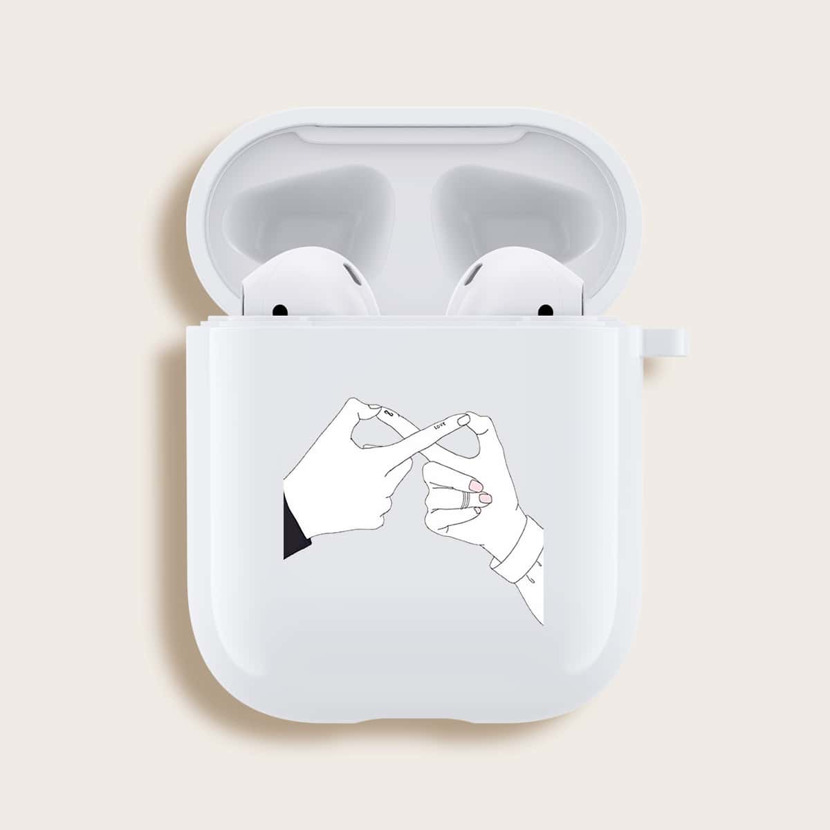 

Gesture Pattern Airpods Case, White