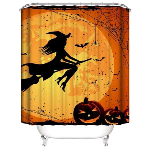 

Halloween Witch Print Shower Curtain, Multicolor