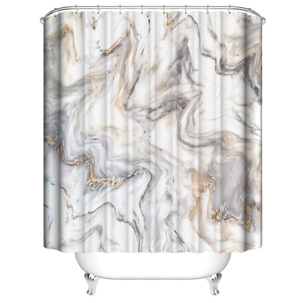 

Marble Pattern Shower Curtain, Multicolor