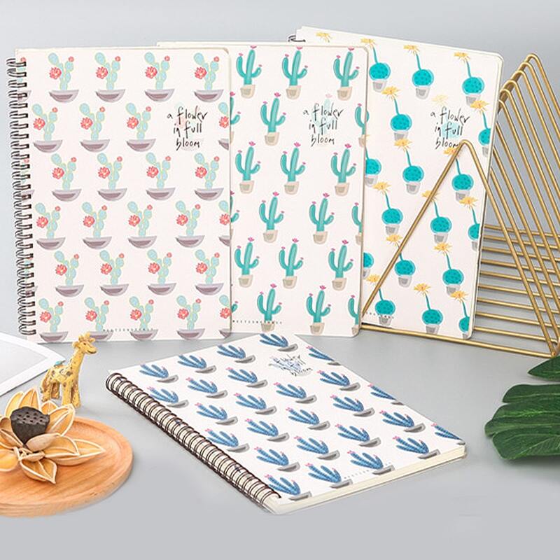 

1pc Cactus Print Random Spiral Notebook, Multicolor