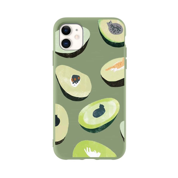 

Чехол для iPhone с рисунком авокадо, Зелёный