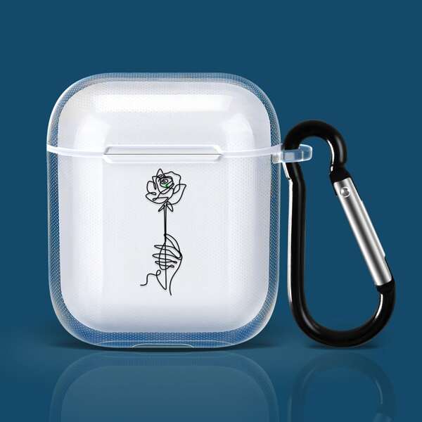 

Flower Pattern Clear Airpods Case
