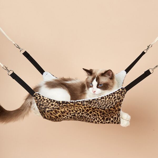 

Leopard Pattern Cat Hammock, Multicolor