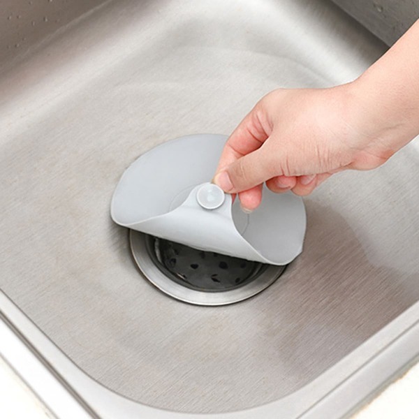 

1pc Silicone Floor Drain, Grey