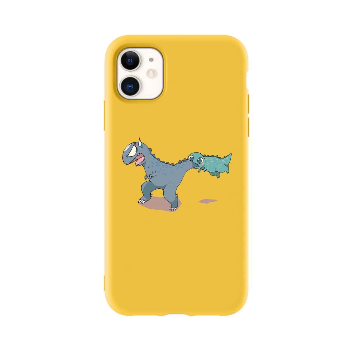 

Dinosaur Cartoon Graphic iPhone Case, Yellow