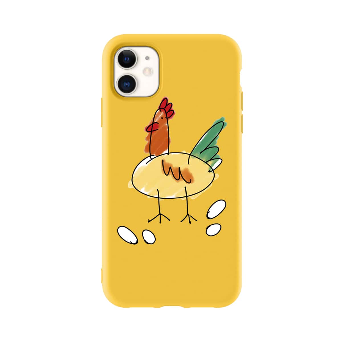 

Chicken Cartoon Graphic iPhone Case, Yellow