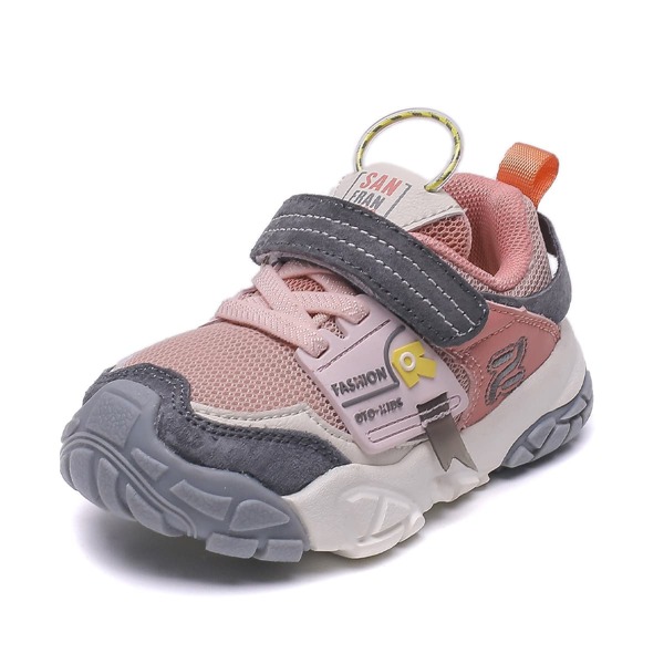 

Toddler Girls Velcro Strap Wide Fit Sneakers, Pink