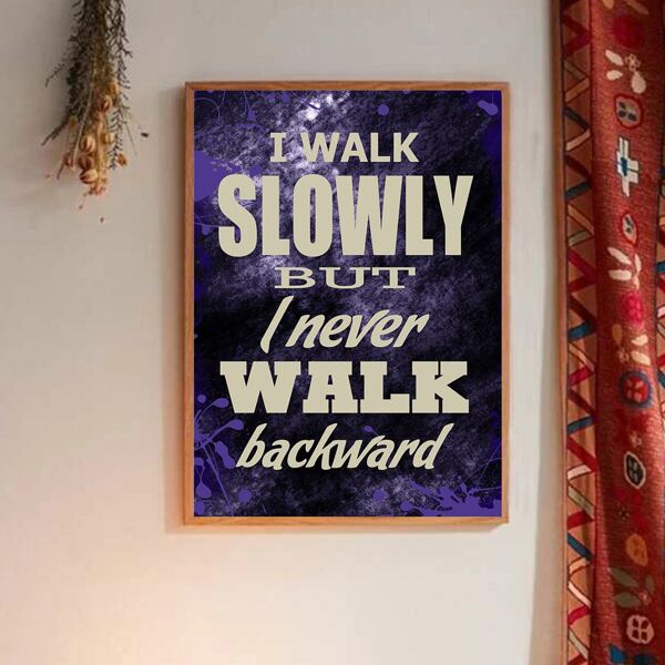 

Slogan Graphic Wall Painting Without Frame, Multicolor