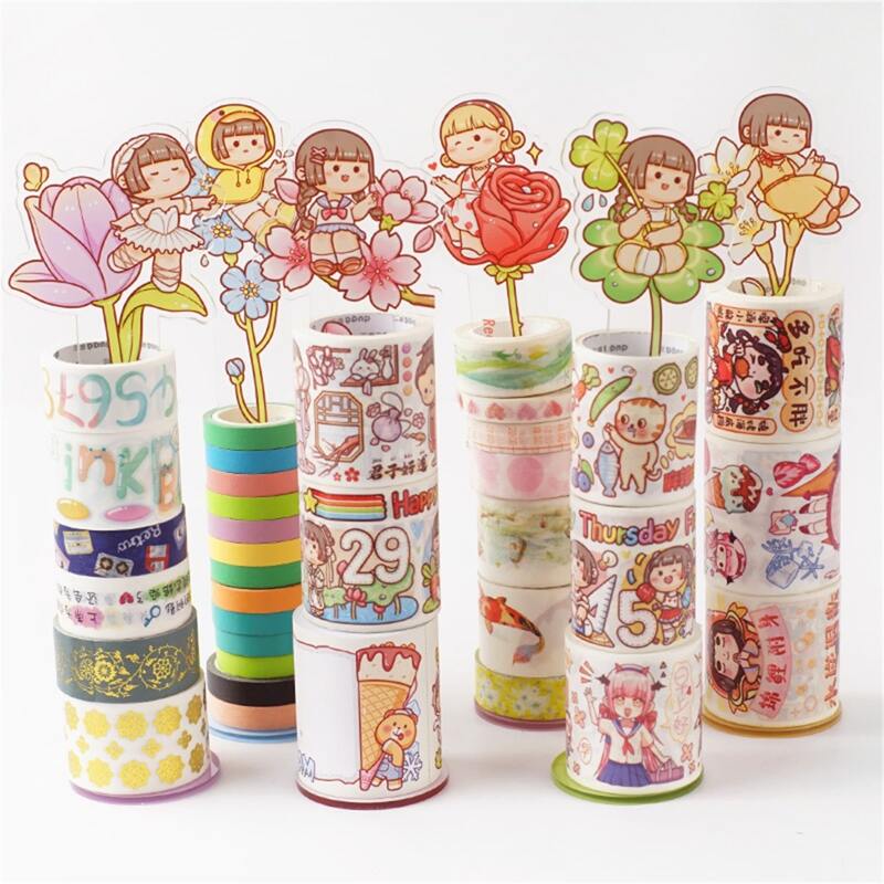 

1pc Cartoon Graphic Random Tape Storage Rack, Multicolor
