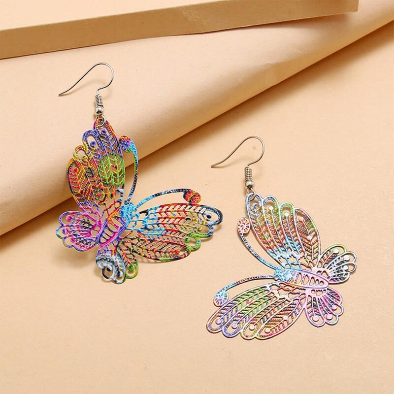 

Butterfly Drop Earrings, Multicolor