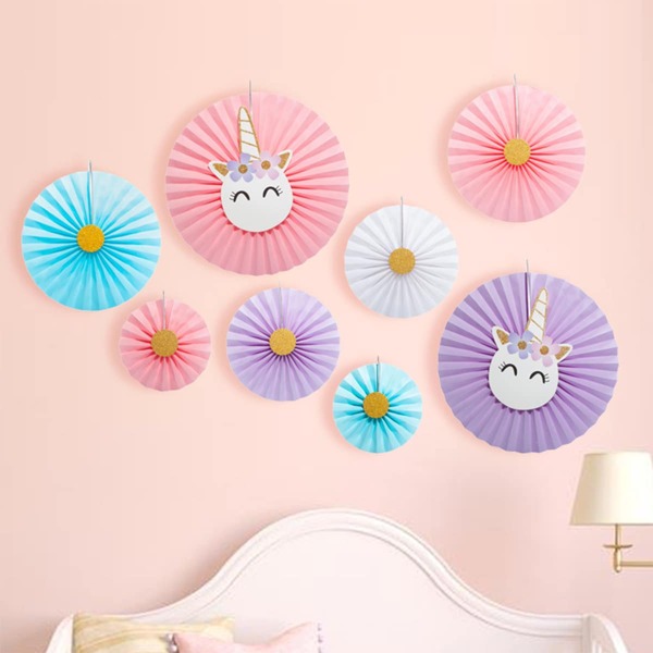 

8pcs Decorative Paper Pull Flower, Multicolor