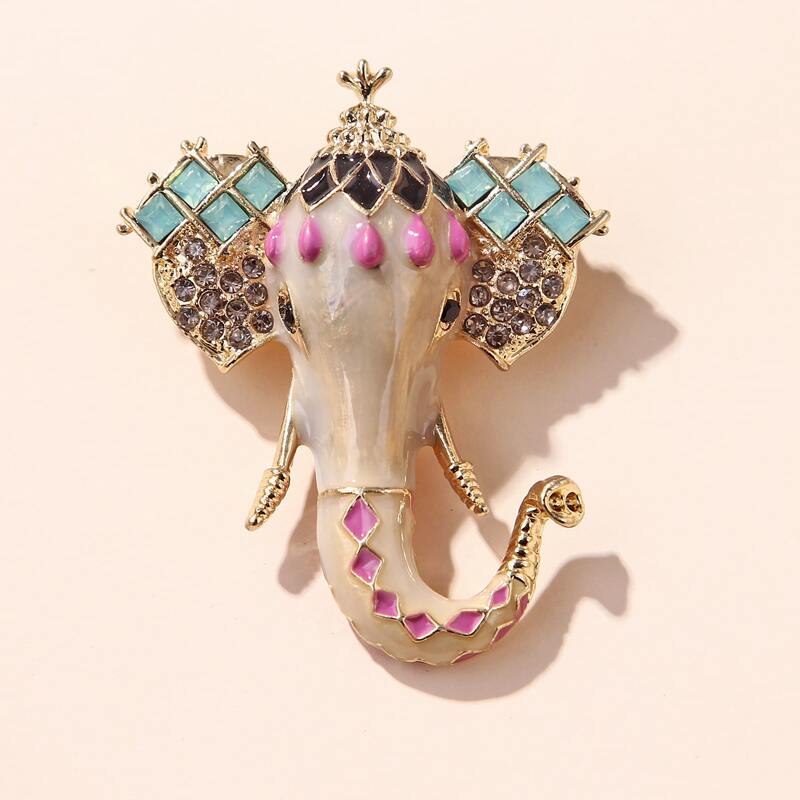 

Rhinestone Animal Design Brooch, Multicolor