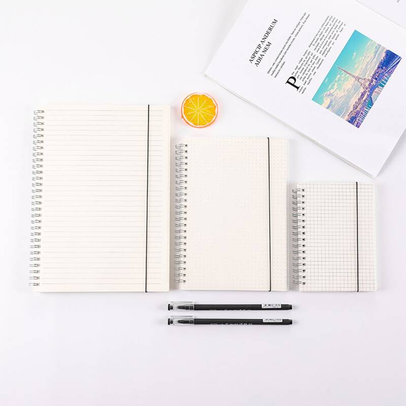

1pc Clear Spiral Notebook, Beige
