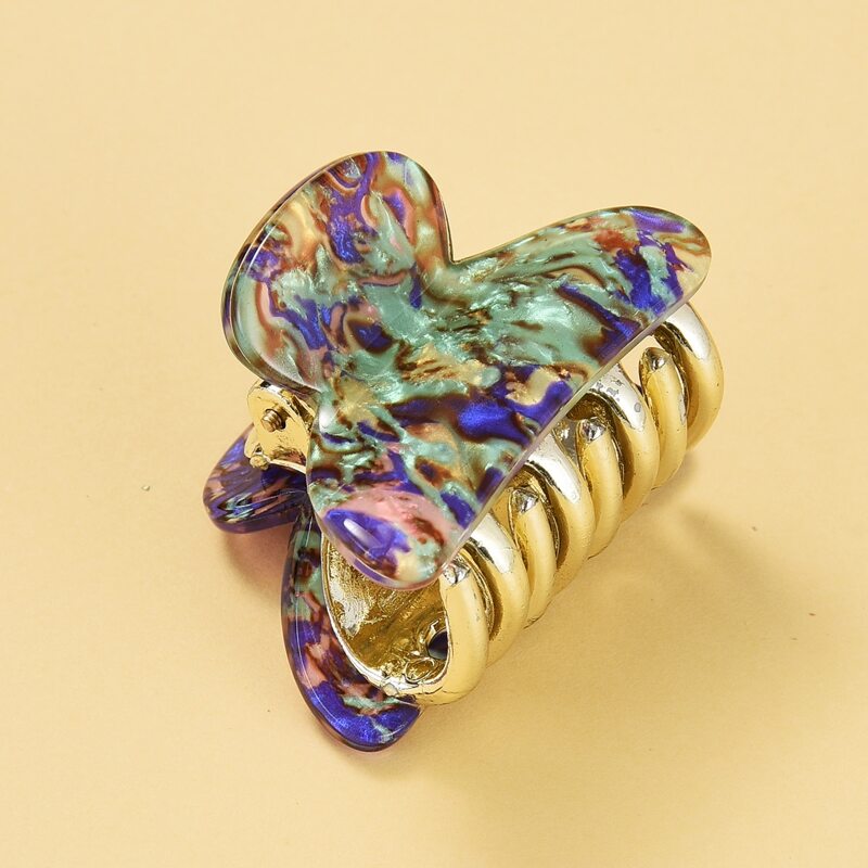 

1pc Marble Hair Claw, Multicolor