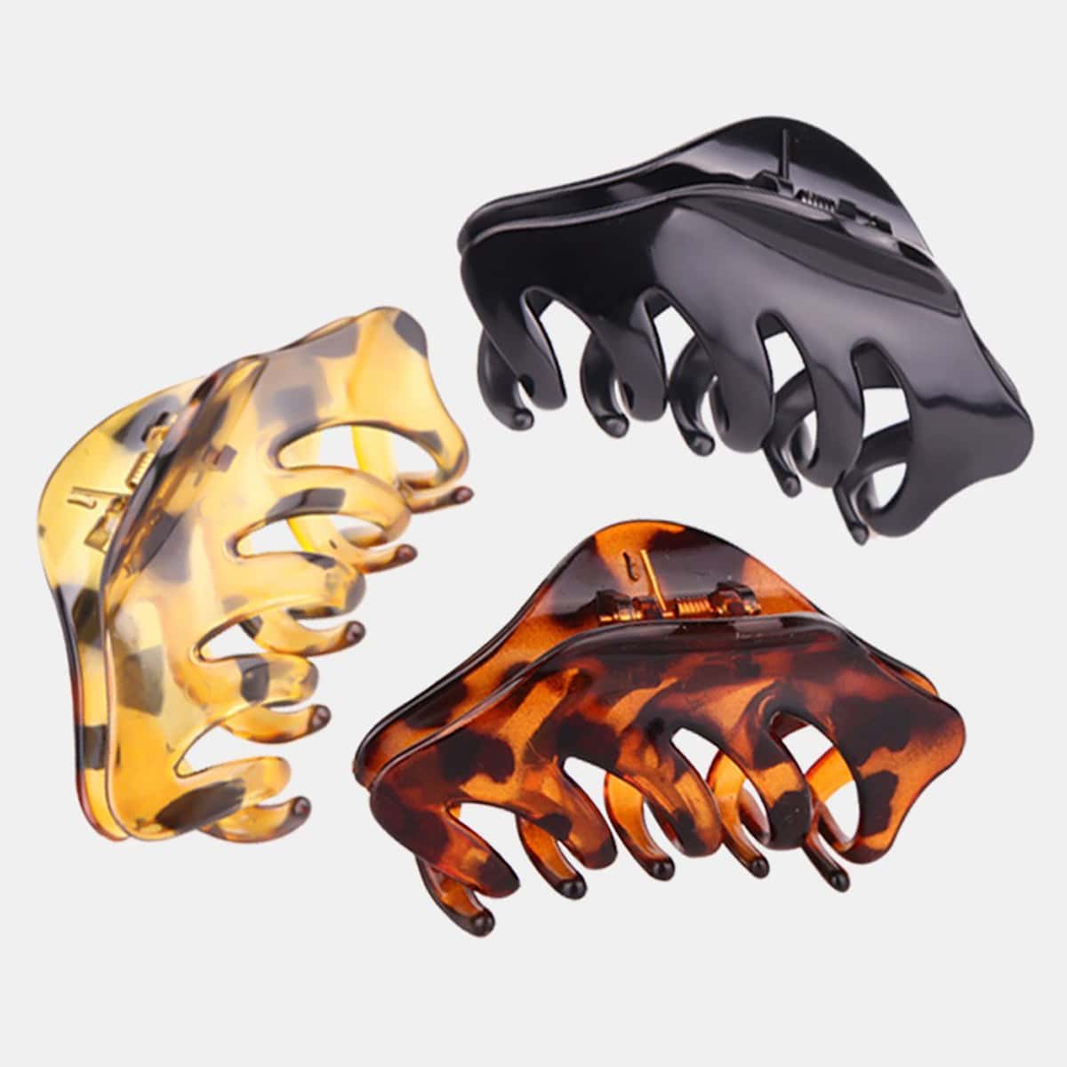 

3pcs Leopard Hair Claw, Multicolor