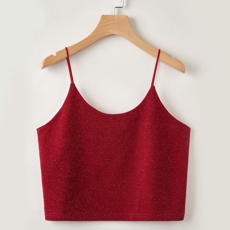 

Solid Crop Cami, Red