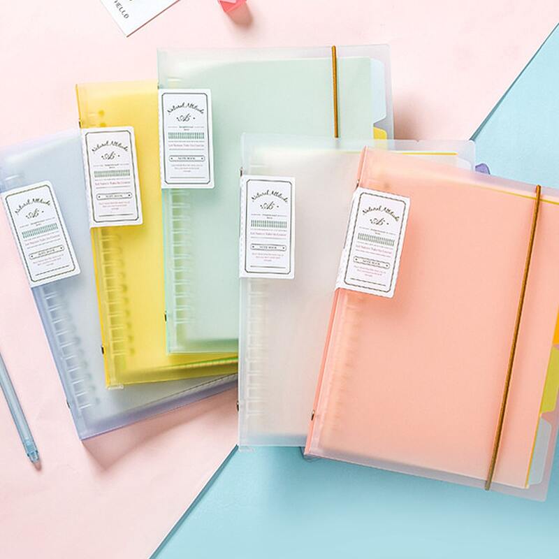 

1pc Random Color Loose-leaf Notebook, Multicolor