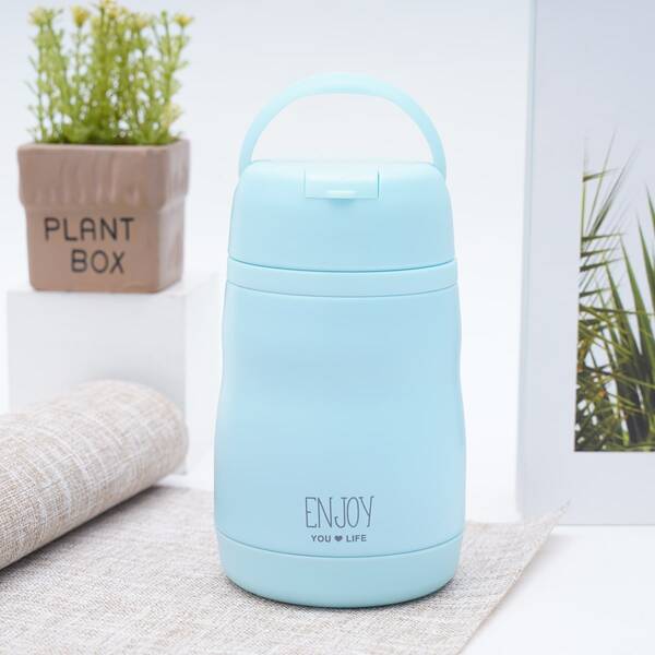 

Letter Graphic Vacuum Cup, Blue